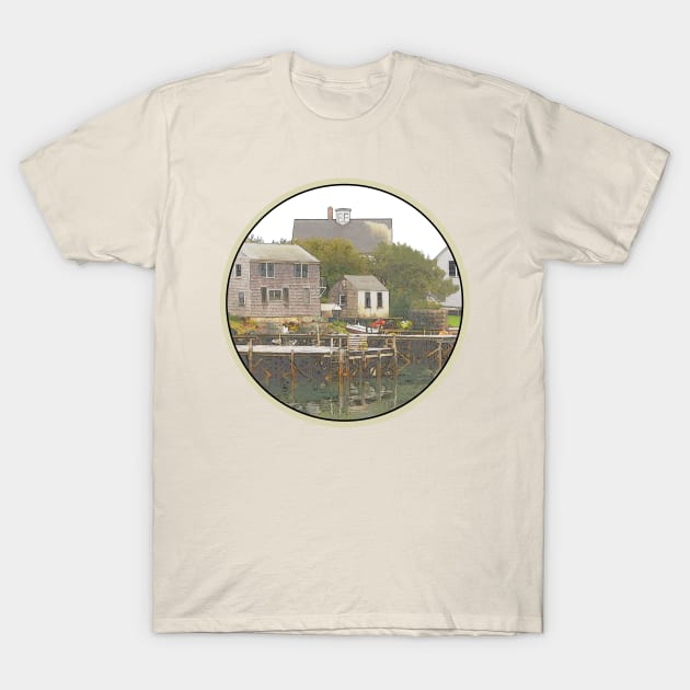 Port Clyde Village Maine T-Shirt by Alpen Designs